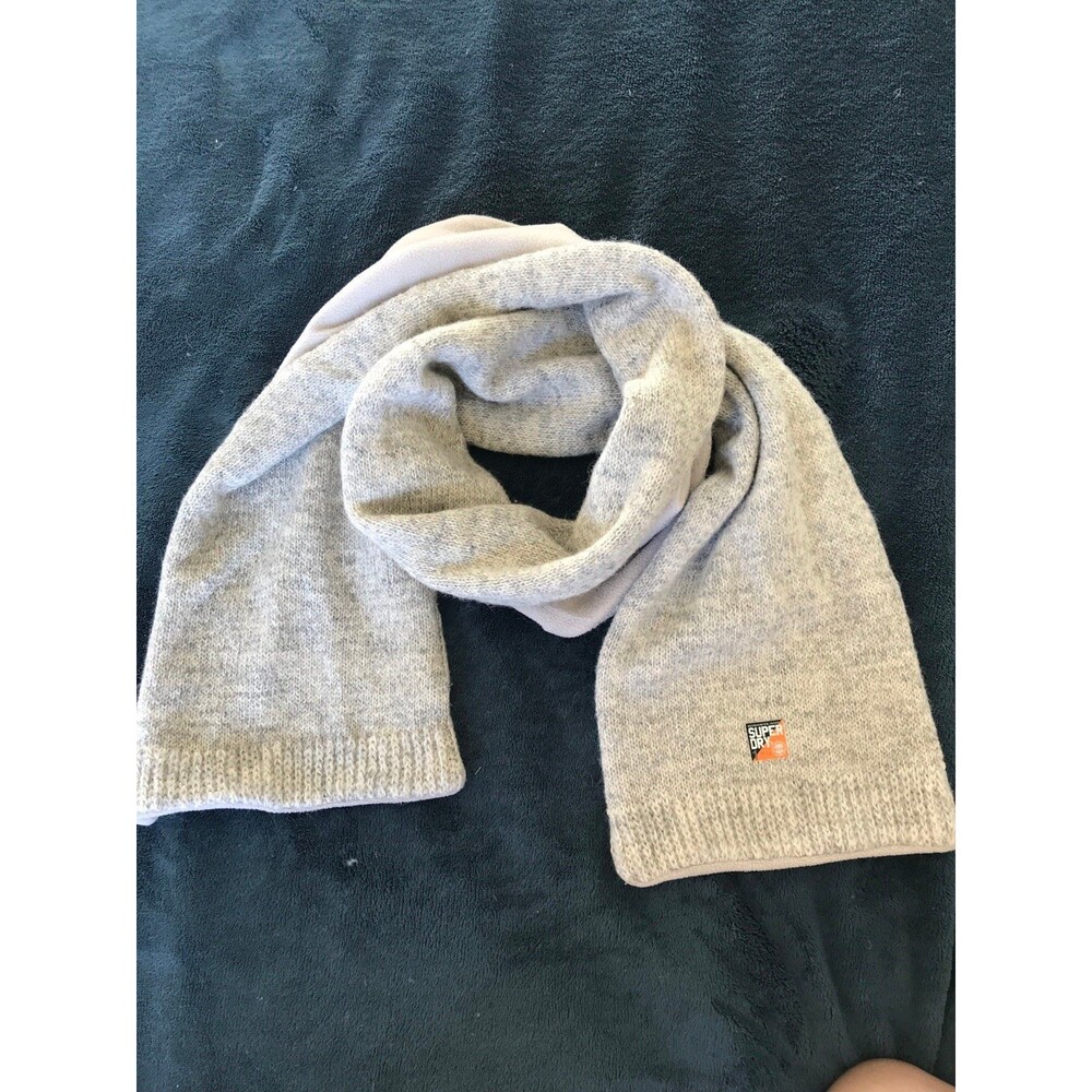 SuperDry wool fleeced lined scarf